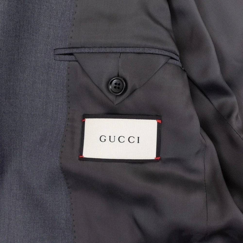 NWOT GUCCI Slim Fit Wool Suit Men's 46 Gray - Picture 15 of 15